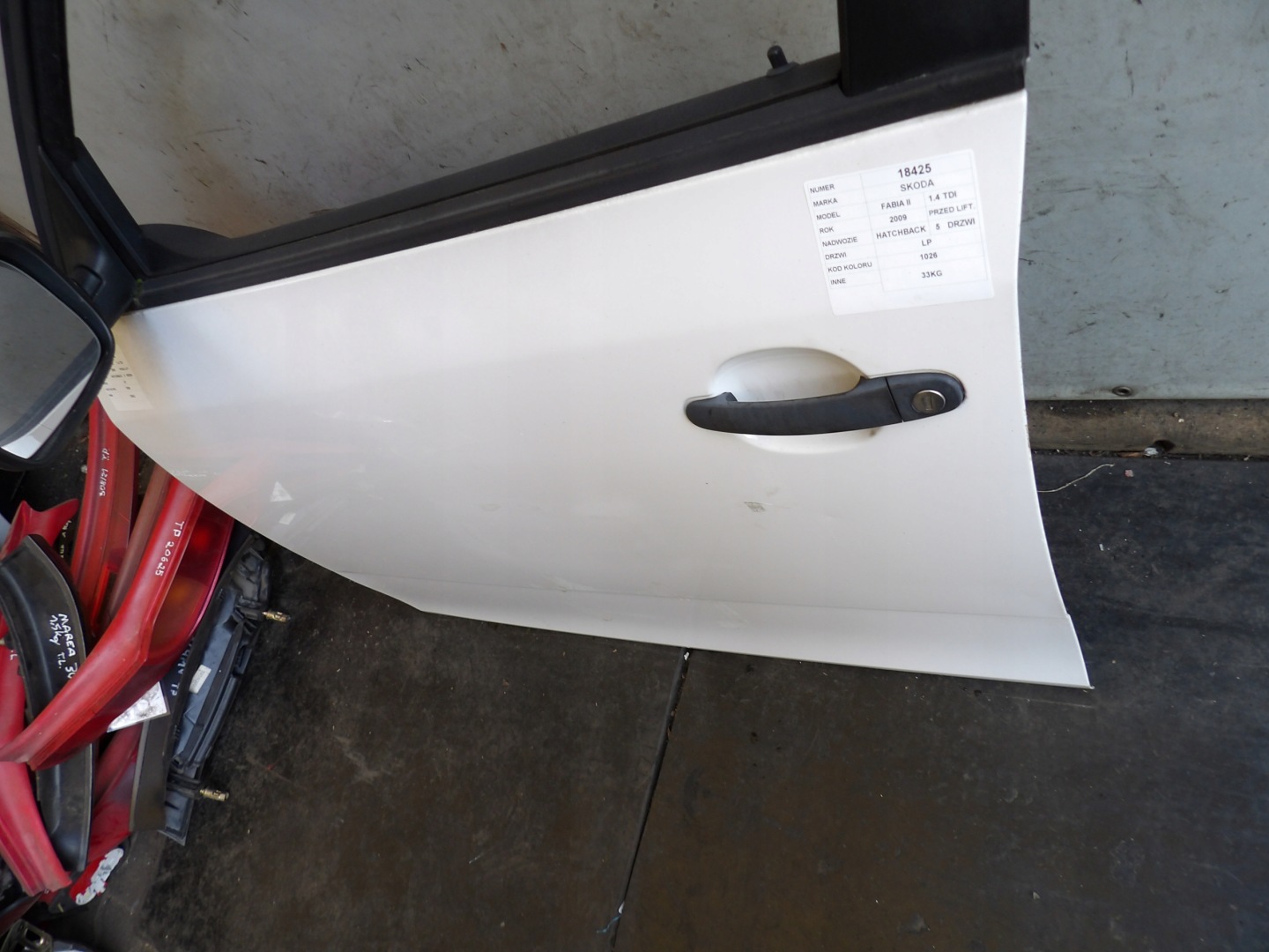Skoda Fabia II door front left lak. 1026 HB 5D