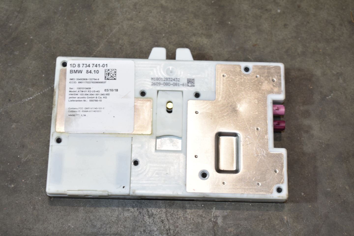 perfect condition module control unit TELEMATIC BMW G01 1