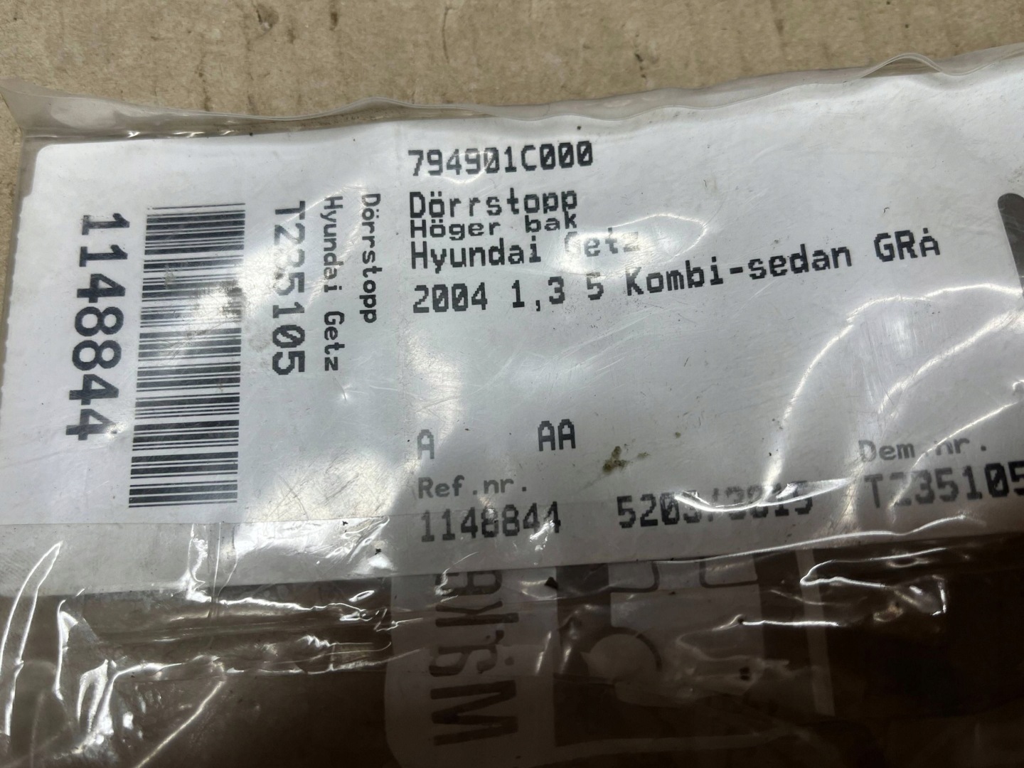 limiter door coupe Hyundai Getz 794901C000