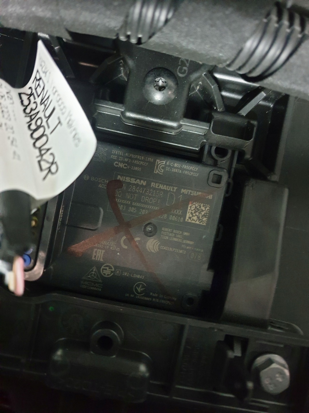 RENAULT SCENIC V 5 E-TECH 24-> bumper front KAMERA PDC RADAR wiring