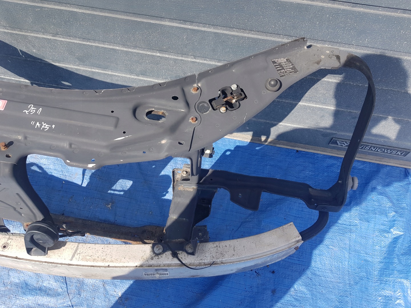 support panel for radiators sider pillar iron MERCEDES W251 R-KLASA