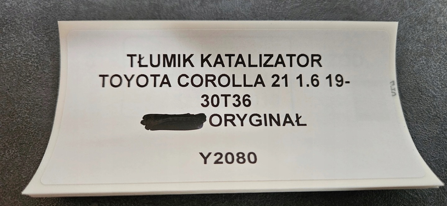 TLUMIK catalyst TOYOTA COROLLA E21 1.6 19- original 30T36