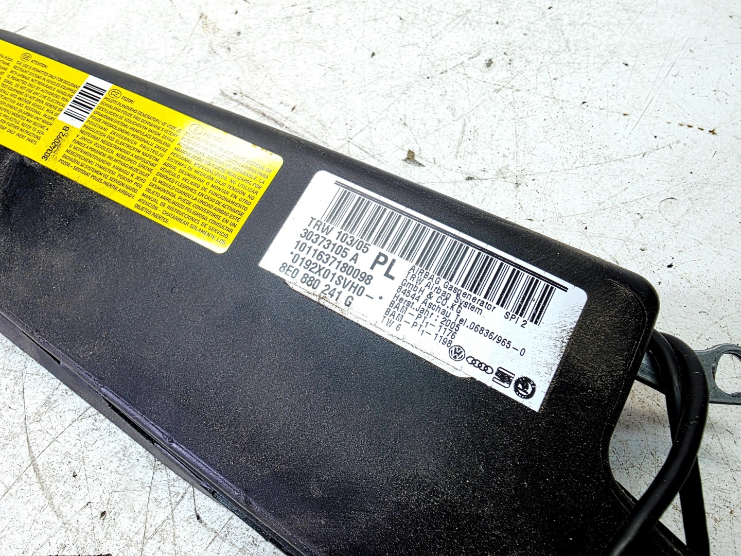 seat airbag left front AUDI A4 B7 8E0880241G