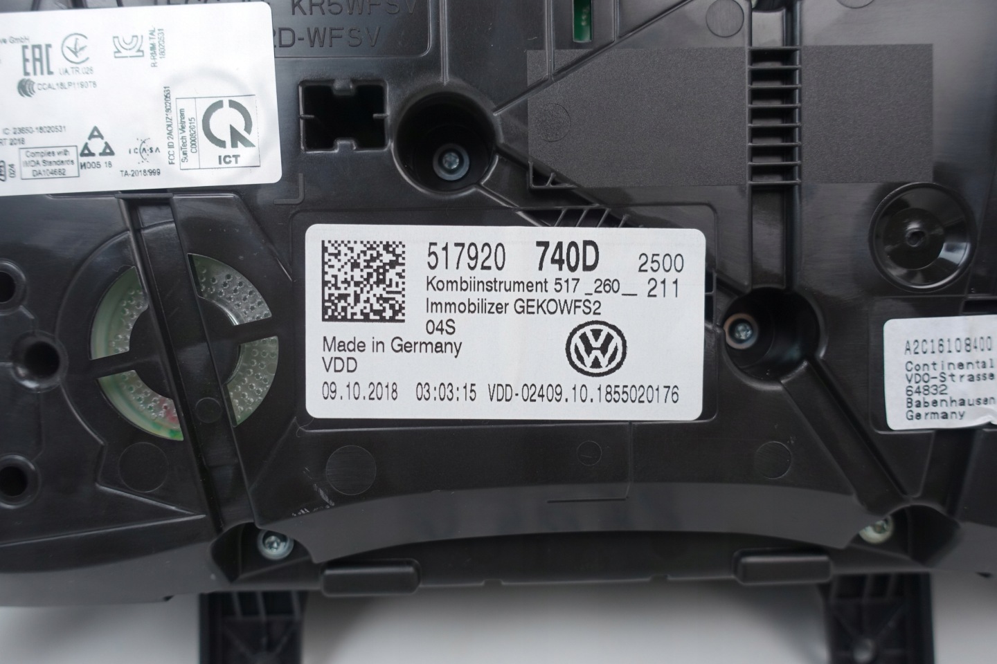 dials dials VW SPORTSVAN 517 30134KM 517920740D