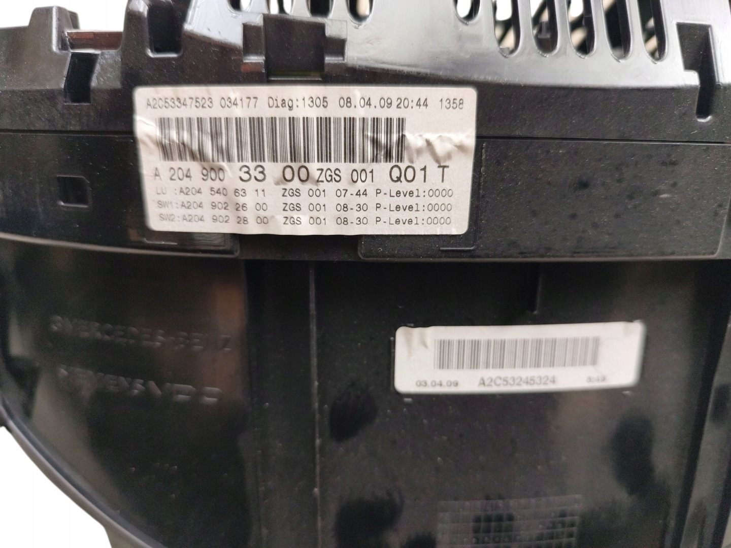 dials dials MERCEDES C W204 (07-11) 1.6 compressor; A2049003300 EUROPA