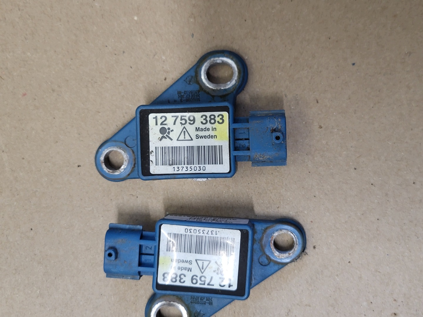 2X Crashsensor Drucksensor SENSOR AIRBAGU Airbags POWIETRZNEJ SAAB OPEL VECTRA C