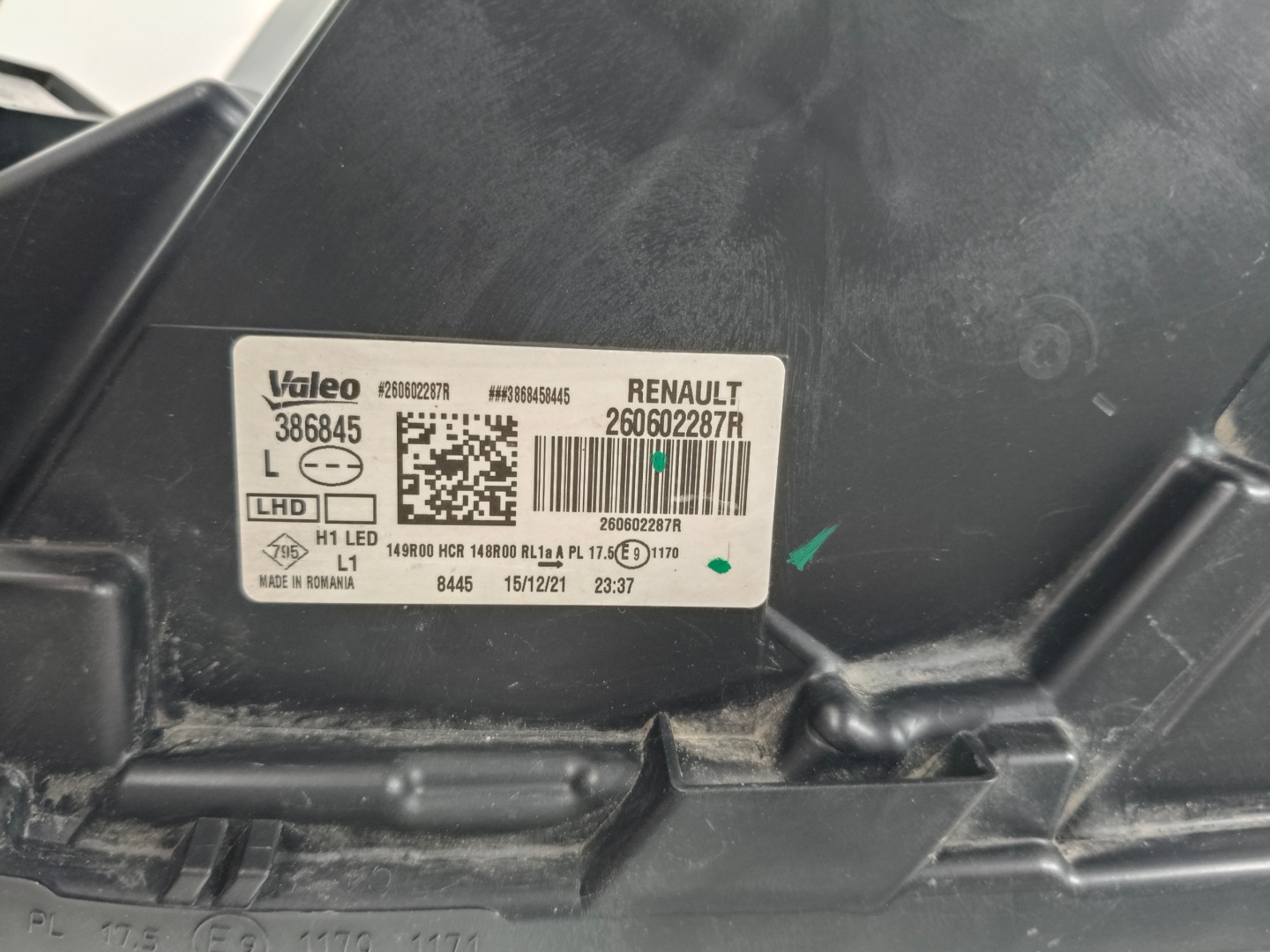 light left REFLEKTOR DACIA DUSTER II 21- LIFT FULL LED