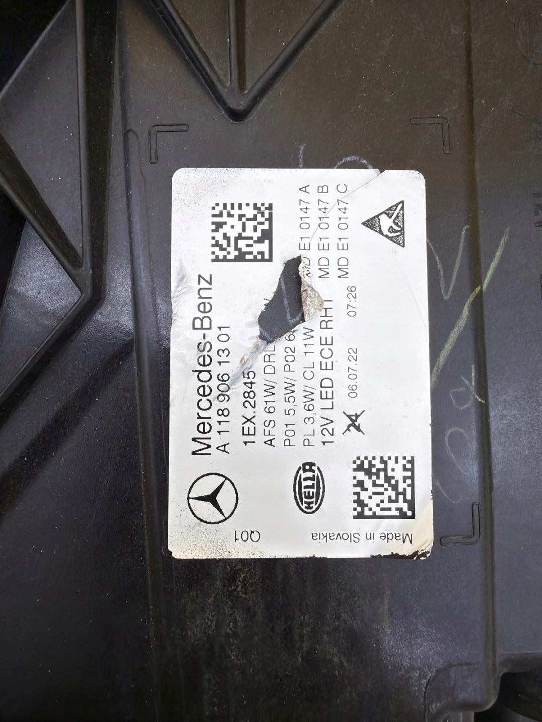 light left Mercedes CLA W118 Lift Full Led Multibeam A1189061301