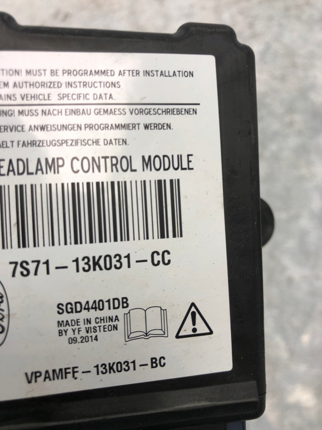 modulo luci FORD KUGA MK2 7S71-13K031-CC