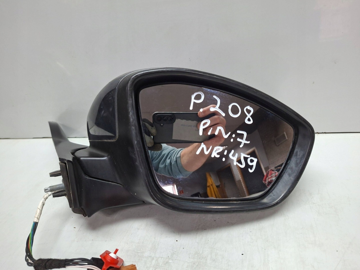 mirror exterior right PEUGEOT 208 2008 7 PIN 2012