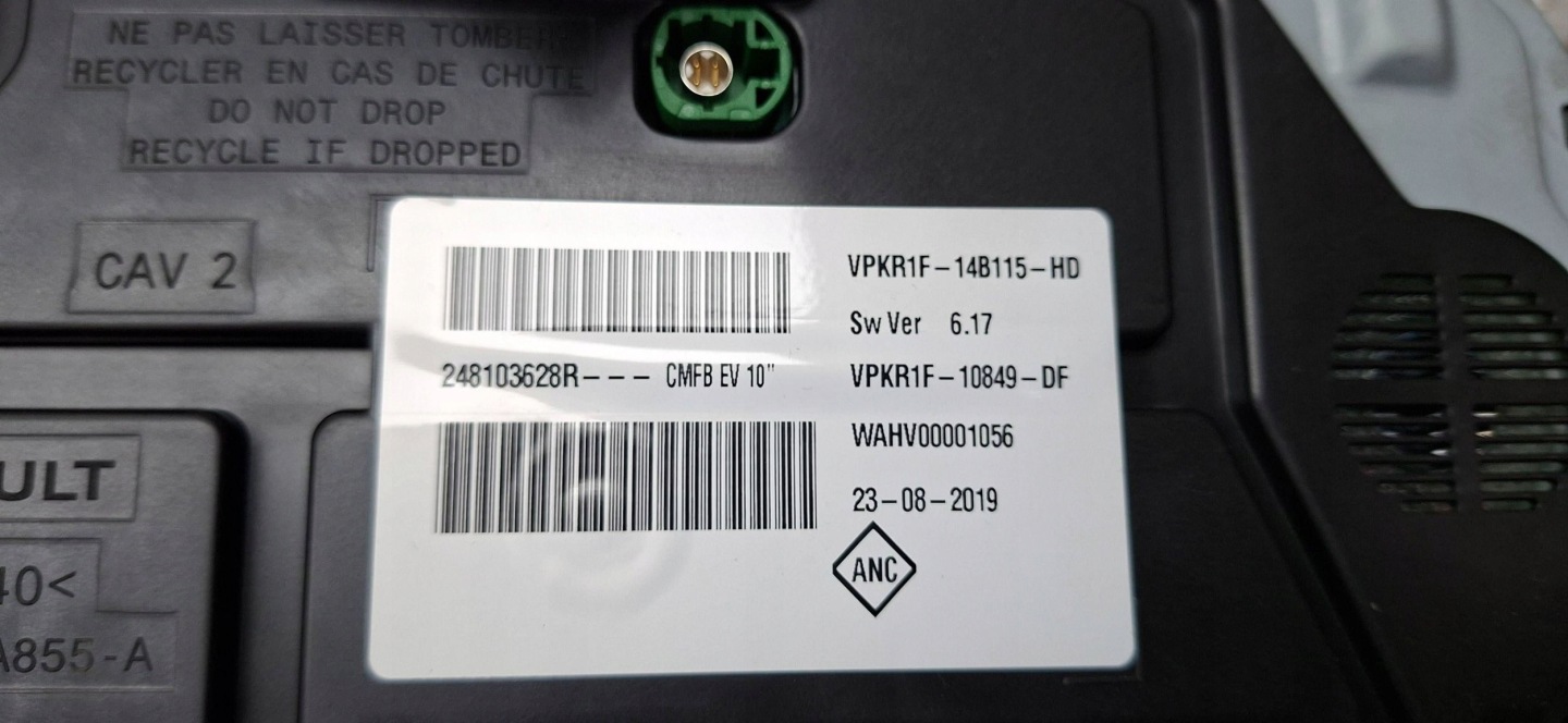 dials 248103628R RENAULT ZOE II 2019