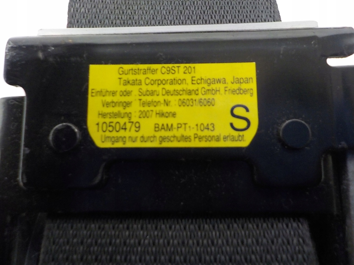 SUBARU IMPREZA III GH Gurten Sicherheits Spanner rechts TK-AH2-ES116