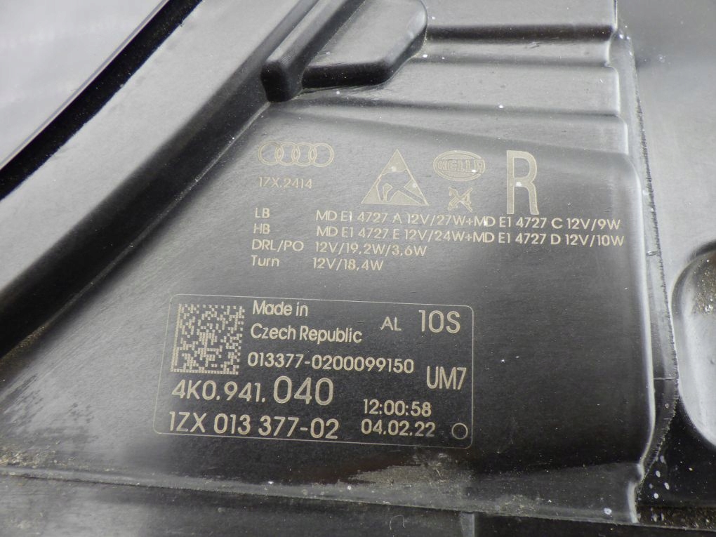 AUDI A6 C8 4K0 FULL LED 4K0941040 KPL Licht vorne rechts