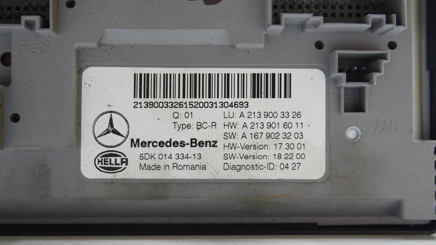 module control unit KOMFORTU A2139003326 MERCEDES W238 AMG