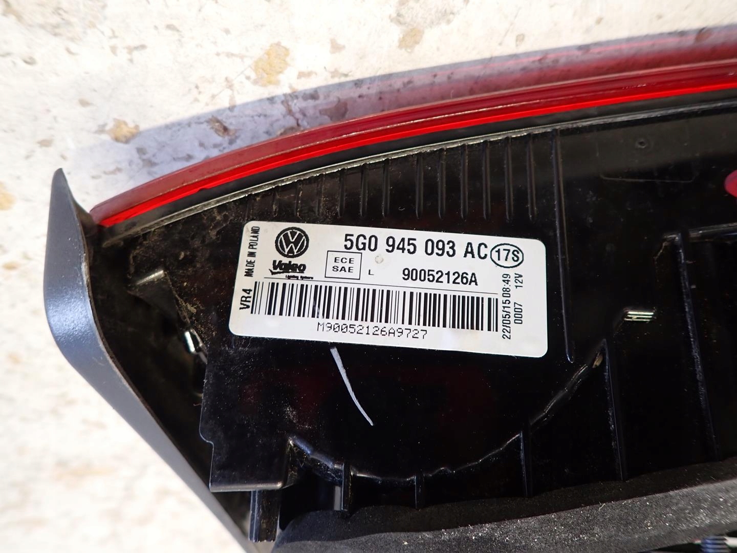 light rear part rear left VW GOLF VII 2012- HB 5G0945093AC