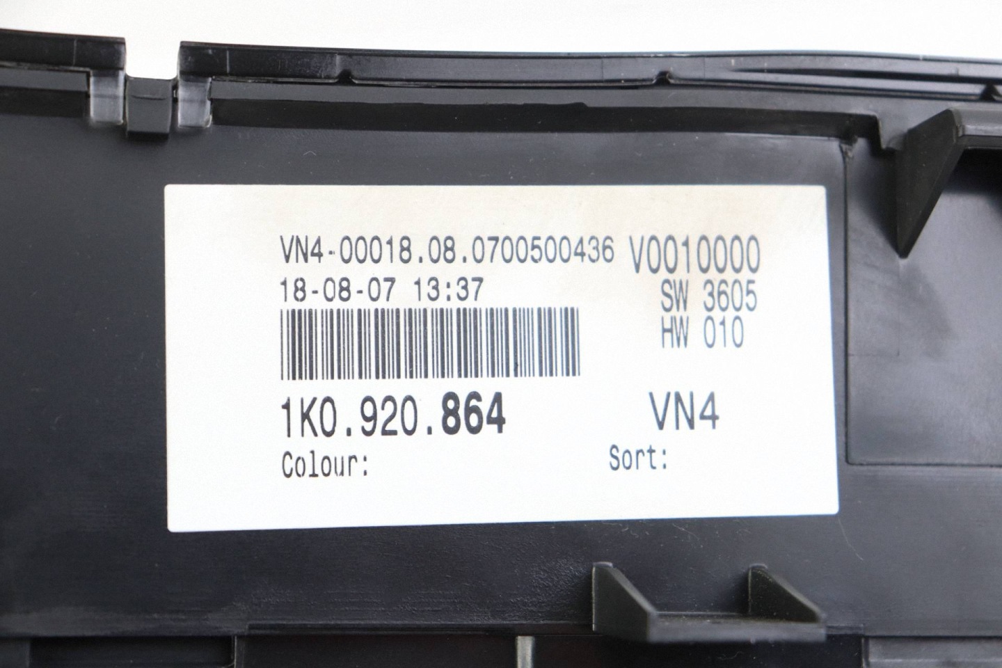 VW GOLF V dials dials PREDKOSCIOMIERZ petrol 1K0920864 EUROPA