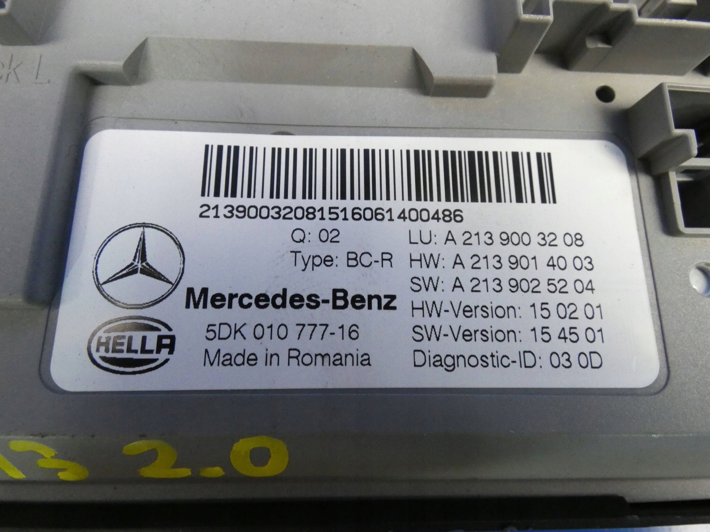 MERCEDES E KLASA W213 GLC W253 module control unit SAM