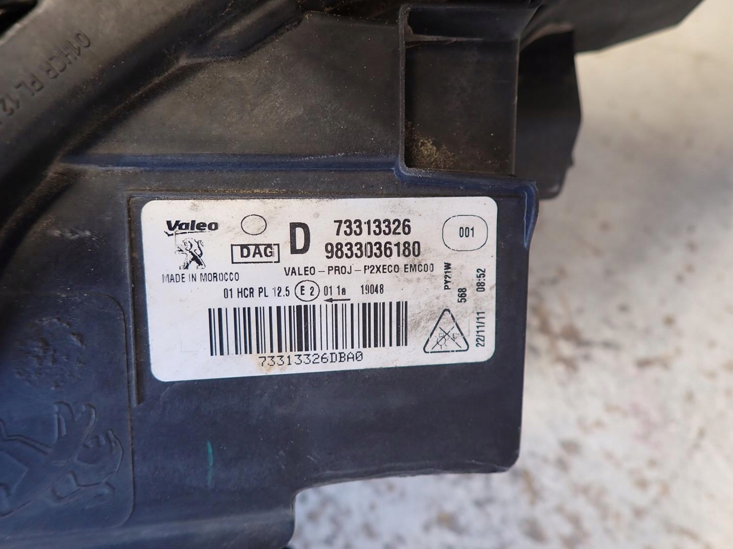 light front front right PEUGEOT 208 II 2019- FULL LED 9833036180
