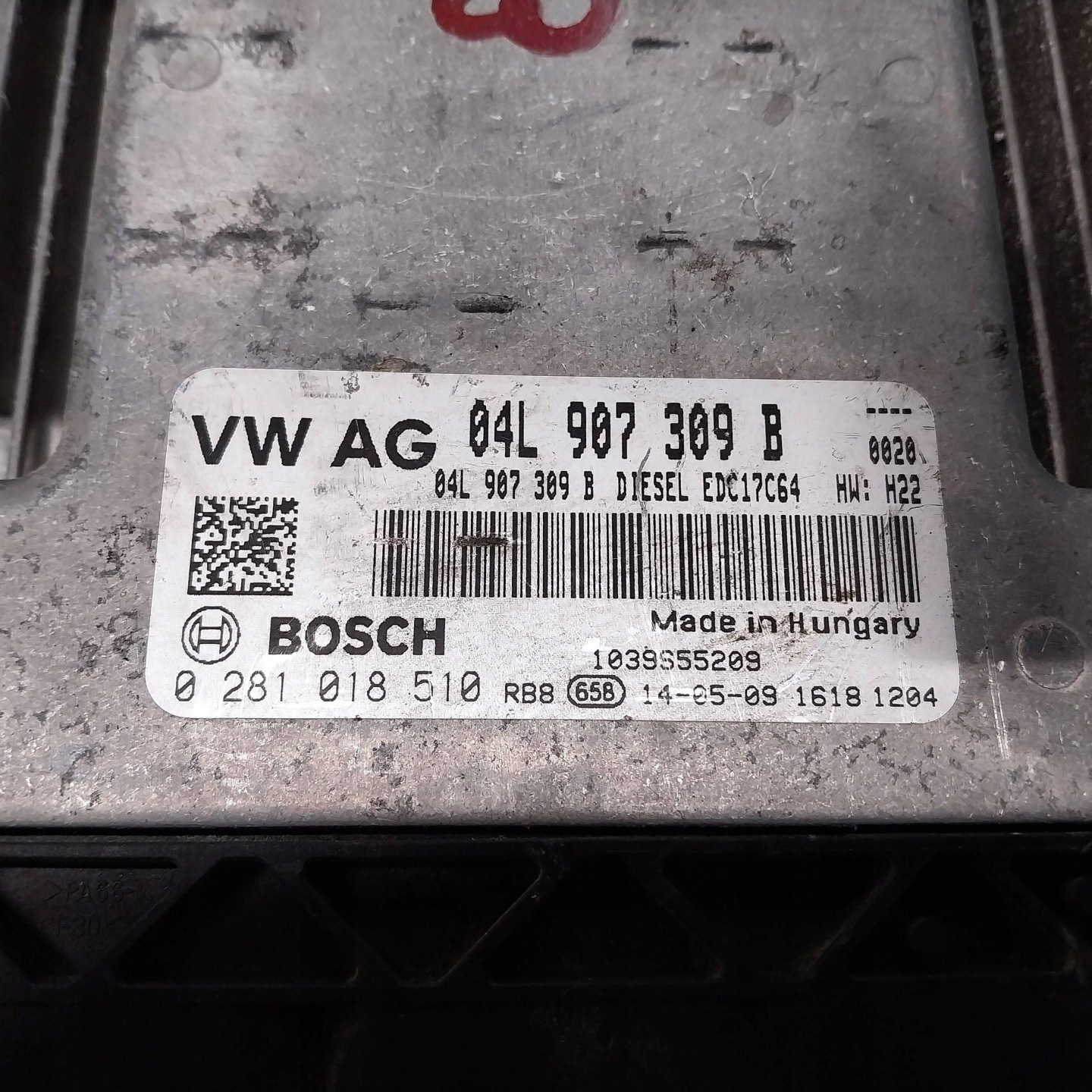 computer control unit of the engine 04L907309B GOLF VII LEON III OCTAVIA III 1.6 TDI
