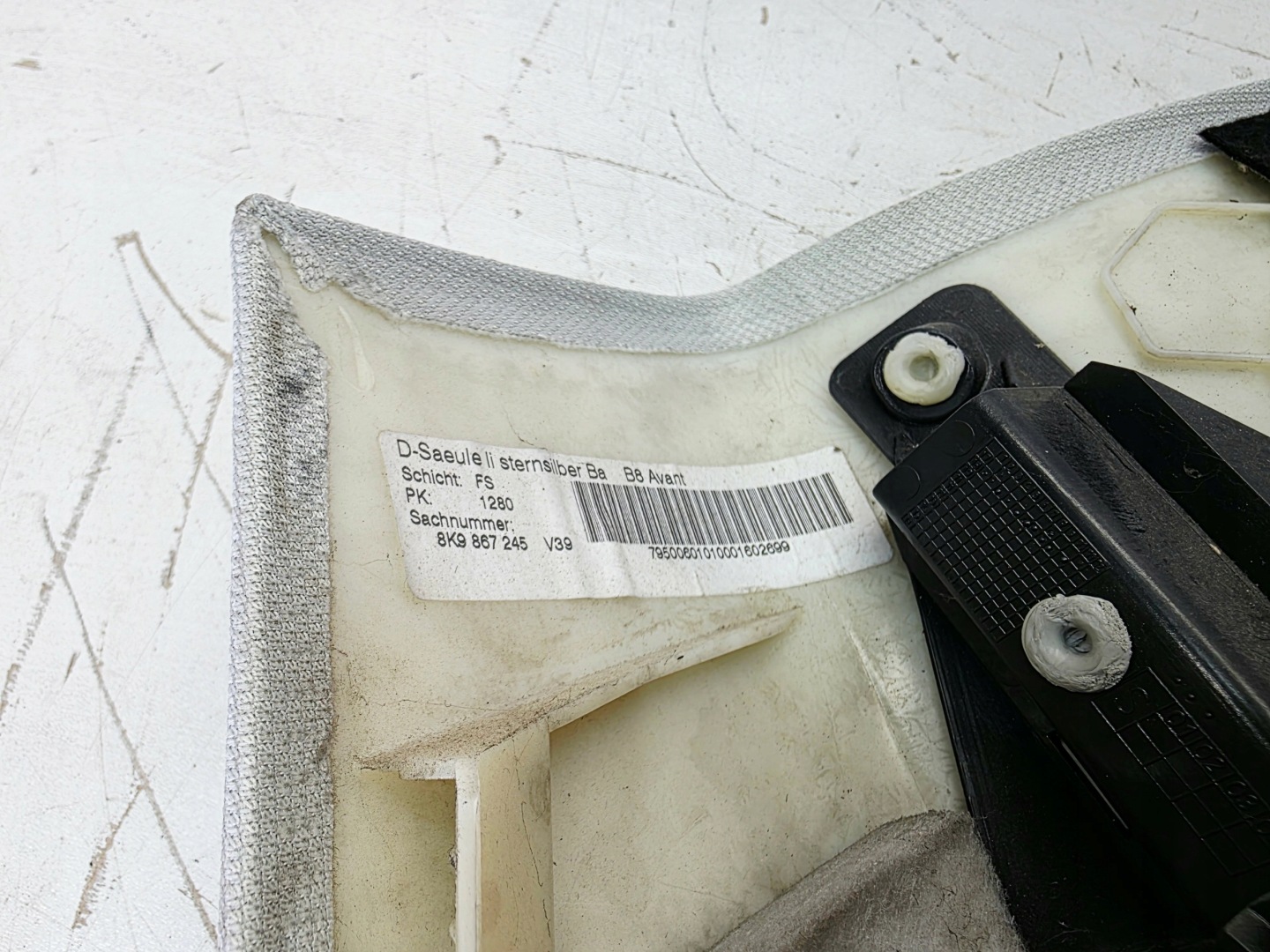 cover pillar boot left rear part AUDI A4 B8 AVANT 8K9867245 V39