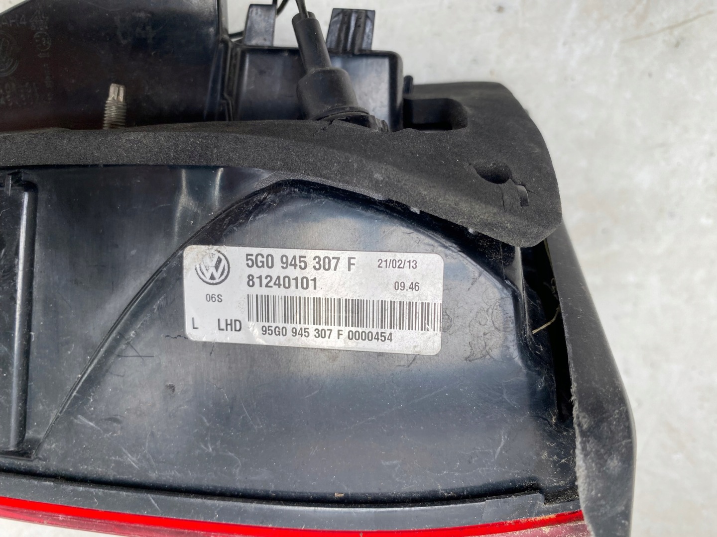 VW GOLF 7 VII GTI GTD light rear left LED 5G0945307F