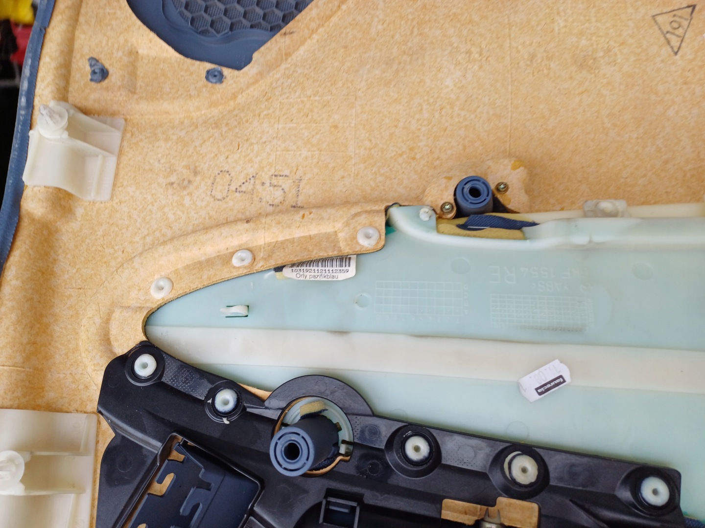 MERCEDES W203 side upholstery right rear part blue