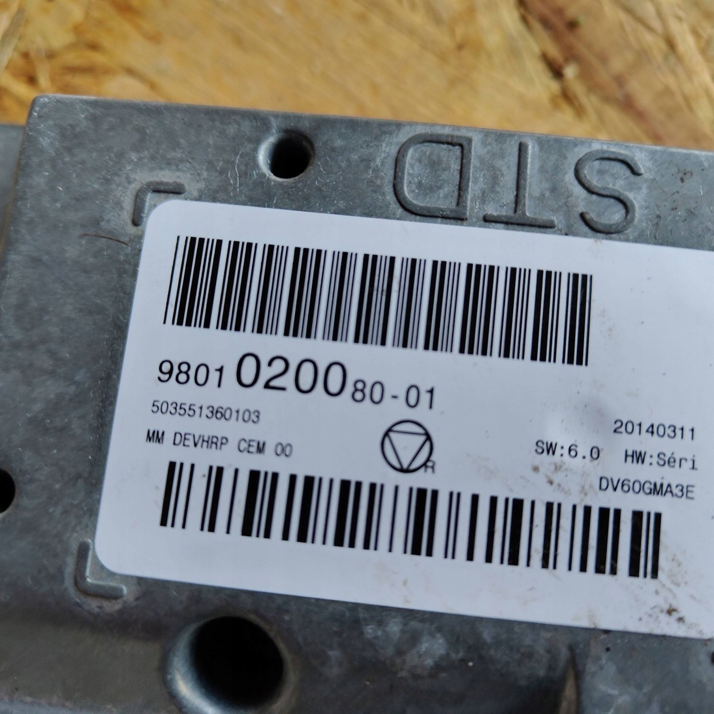 display Citroen C3 9801020080