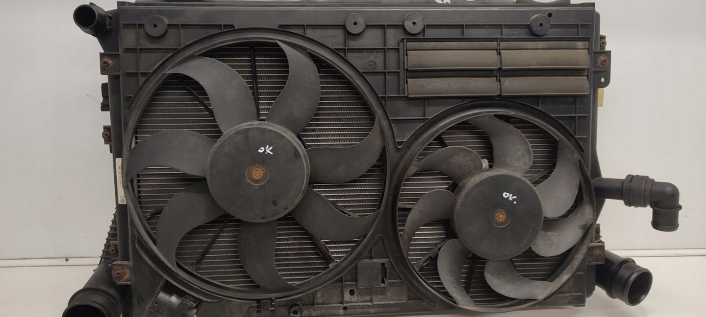 chladiče vody vzduchový ventilátor VW Passat B6 2,0 TDI CR