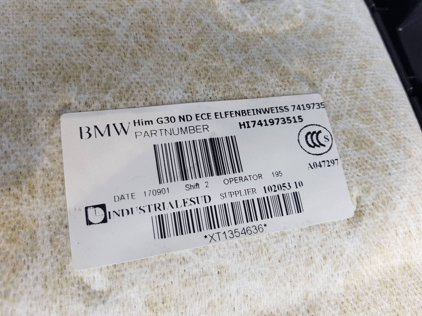 Ciel de toit Complète BMW 5 G30 Berline
