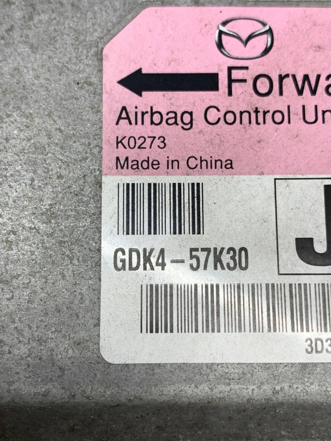 modulo SENSOR airbag airbag GDK4-57K30J MAZDA 6 GH (2007-2010) 2.2 D