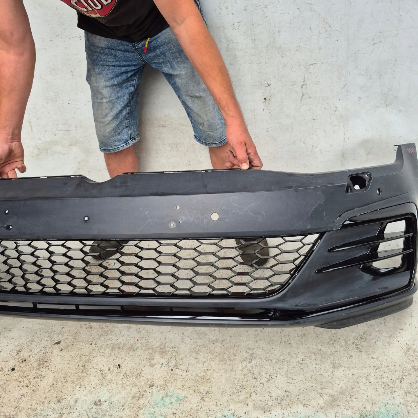 VW GOLF VII 7 GTI GTD LIFT 17- bumper front front 4XPDC SPR 5G0807221LS