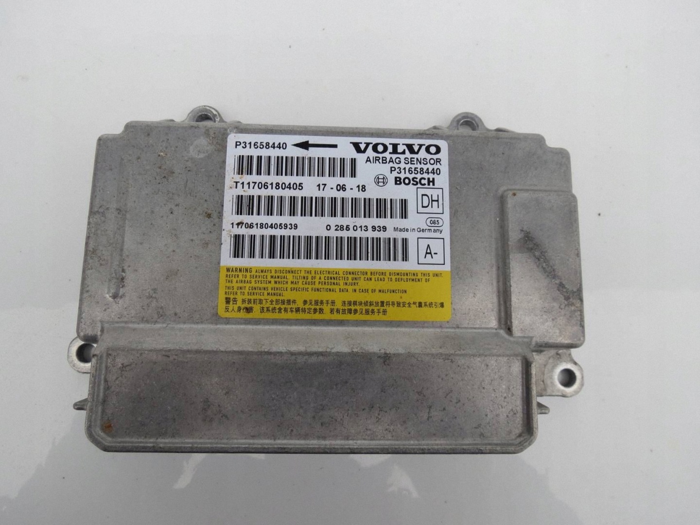modulo Centralina SENSOR airbag airbag VOLVO V60 2.0 D 120KM 31658440