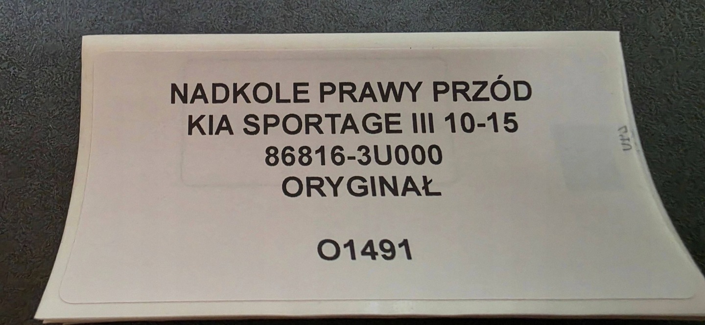 mudguard front right side KIA Sportage 868163U000