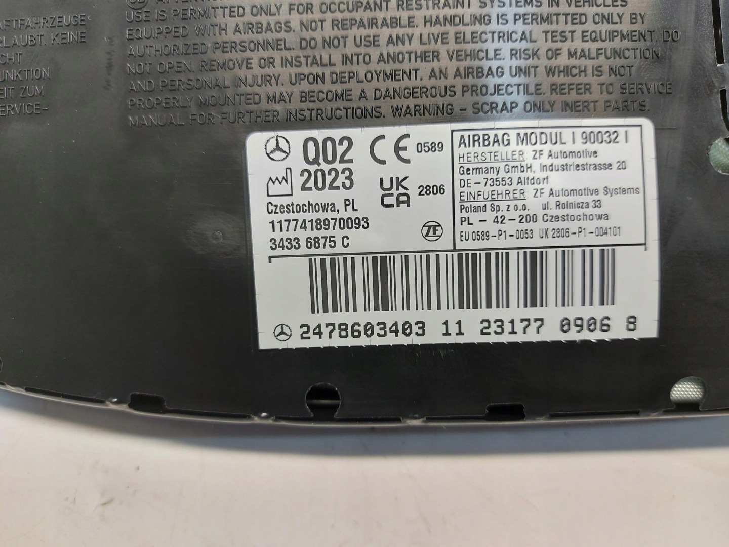 Mercedes EQA 250+ W243 seat airbag left 2478603403