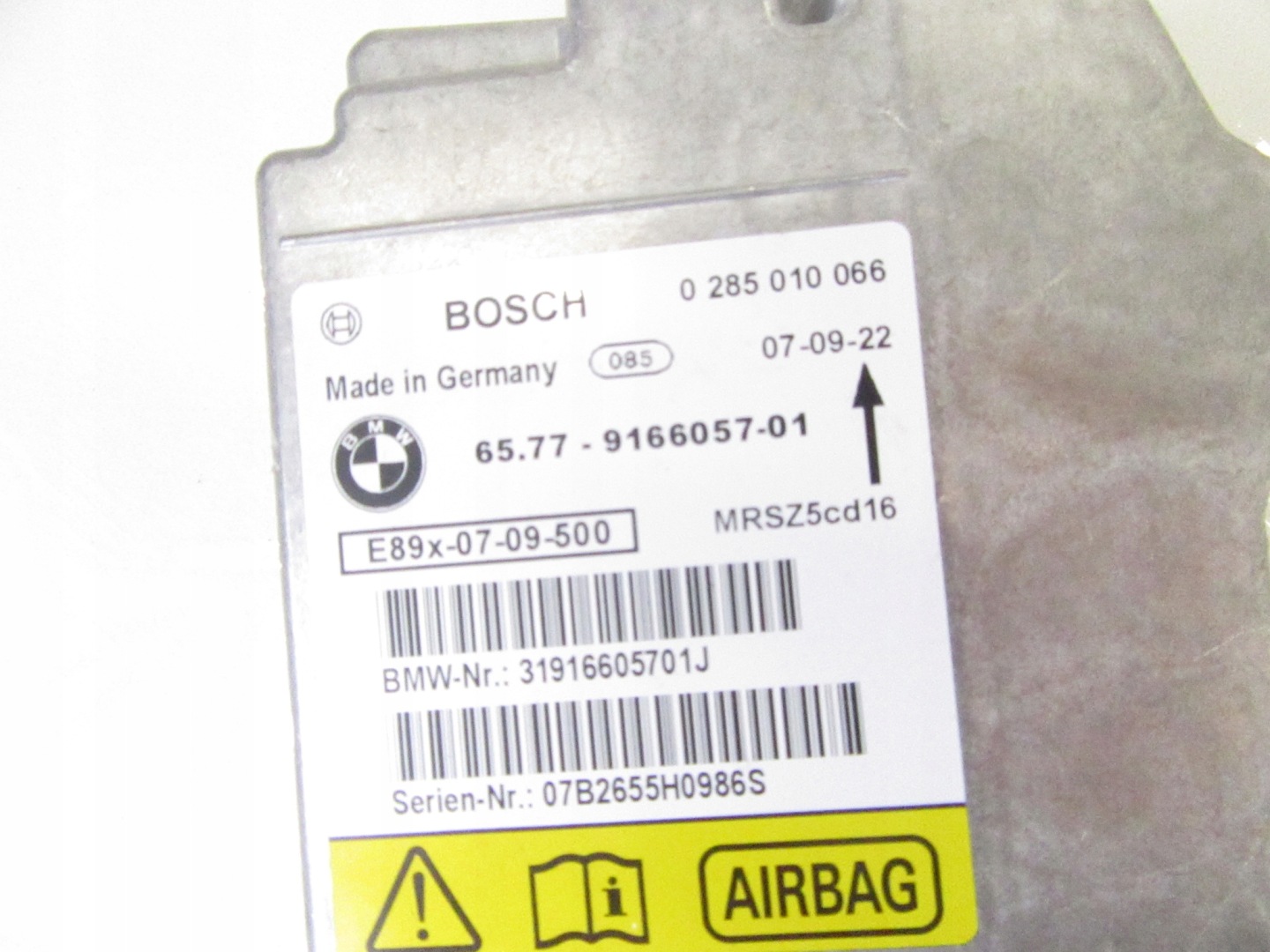 control unit module airbags powietrznej airbag BMW e81 e82 e84 e87 e90 e91 e92