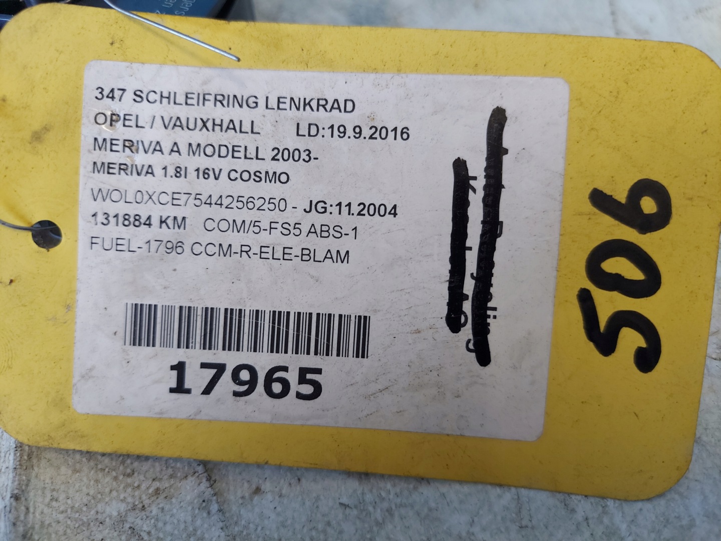 krúžok airbag MARIVA A 1610662