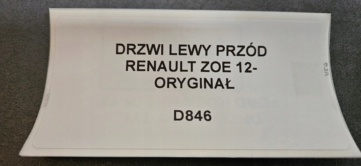 door left front RENAULT ZOE 12- original