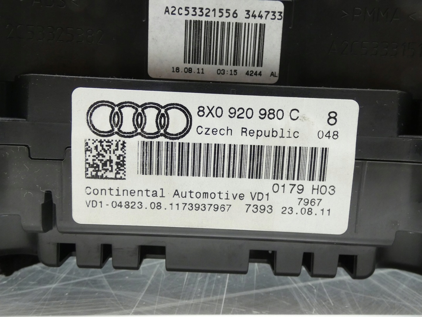 dials clock dials display AUDI A1 8X 1.4 TSI CAX 8X0920980C