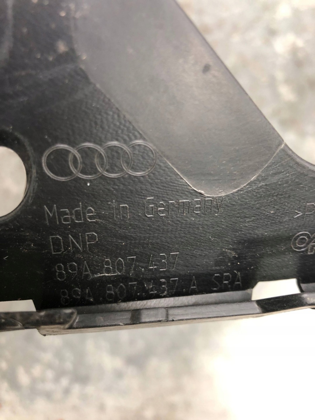 corner of a bumper left front AUDI Q4 E-TRON 89A807437
