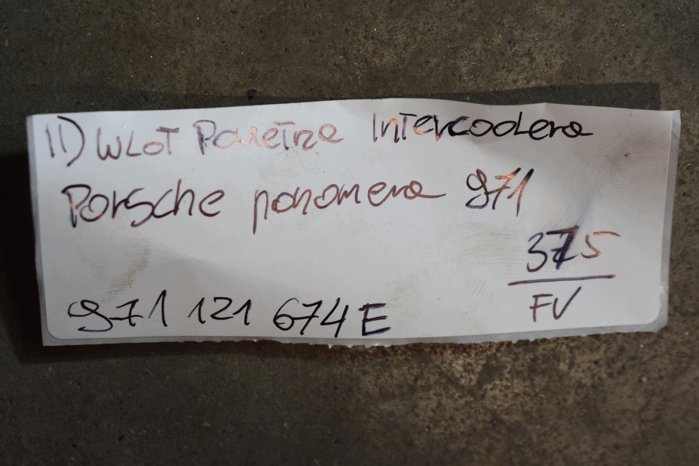 perfetto stato tubo d’ingresso dell’aria radiatore intercooler PORSCHE PANAMERA 971 1