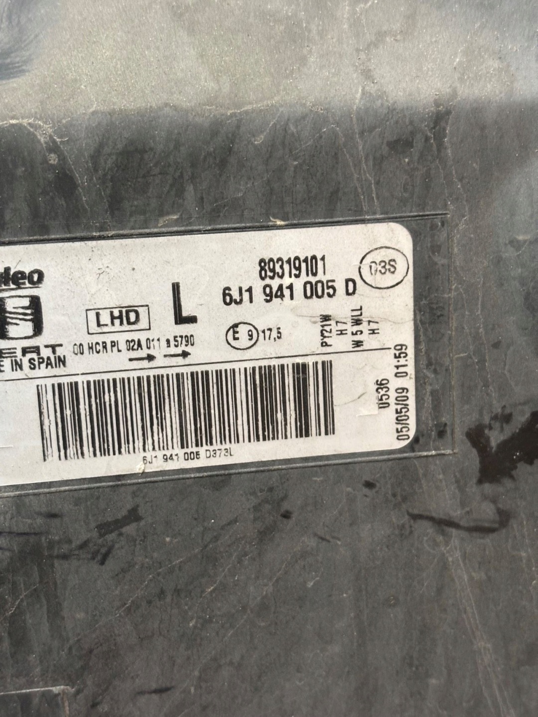 REFLEKTOR light left SEAT IBIZA 6J 09- 6J1941005D
