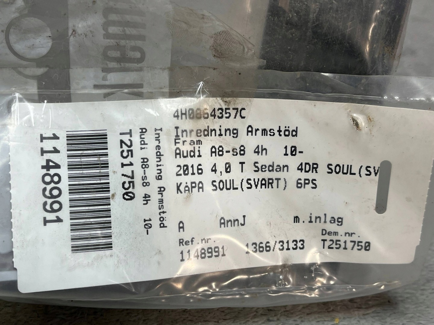 Element Console Moyen Audi A8 S8 D4 4H 4H0864357C