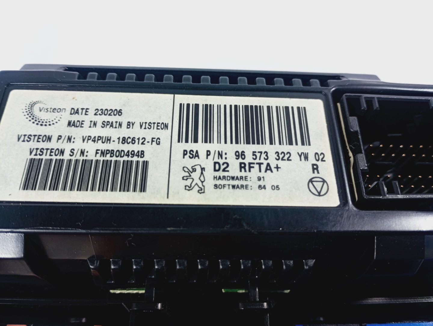 switch switch air conditioning control panel OE 96573322YW Peugeot 407 04-11