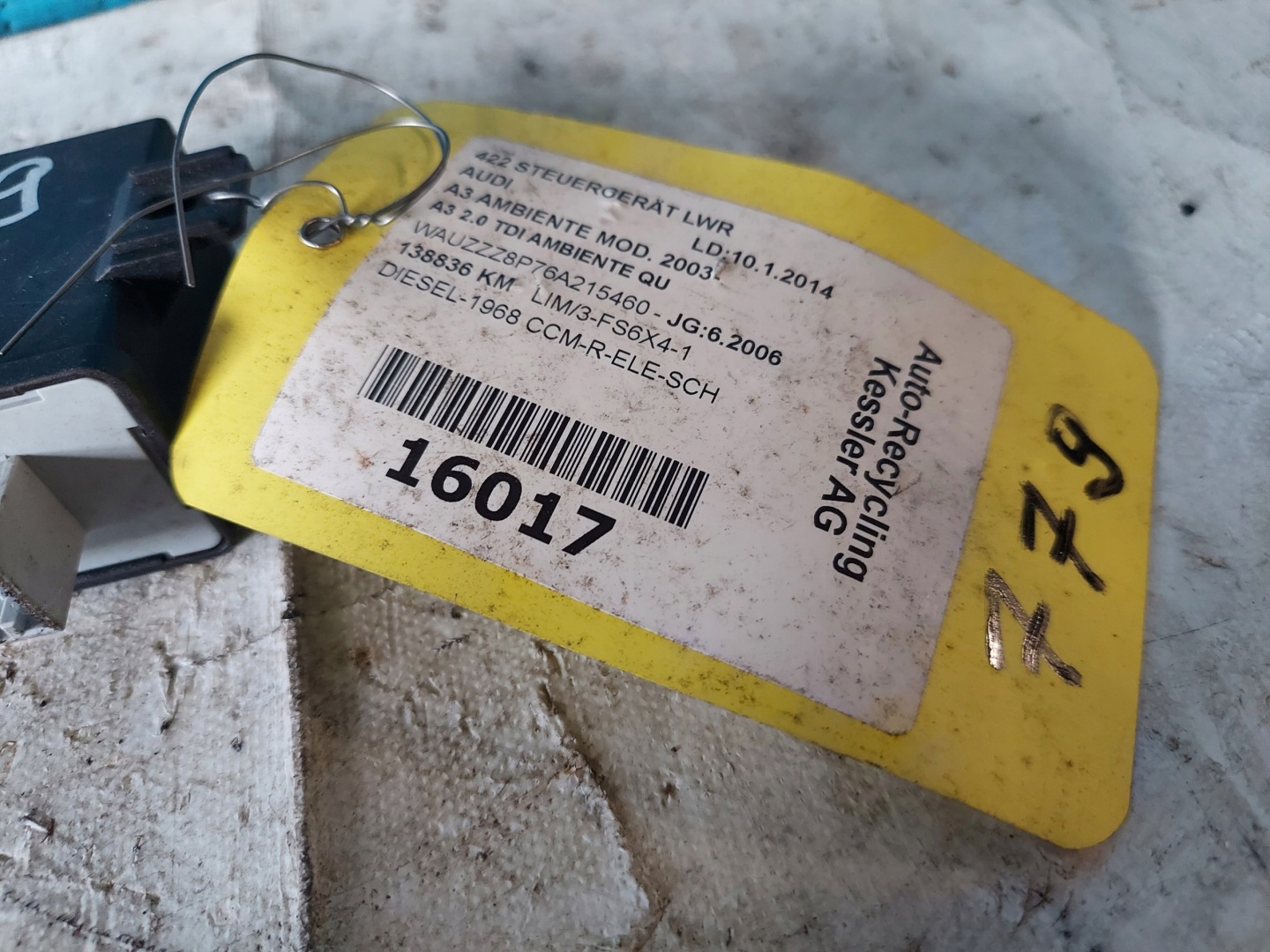 A3 8P 2.0 TDI 8P0907357F modulo luci