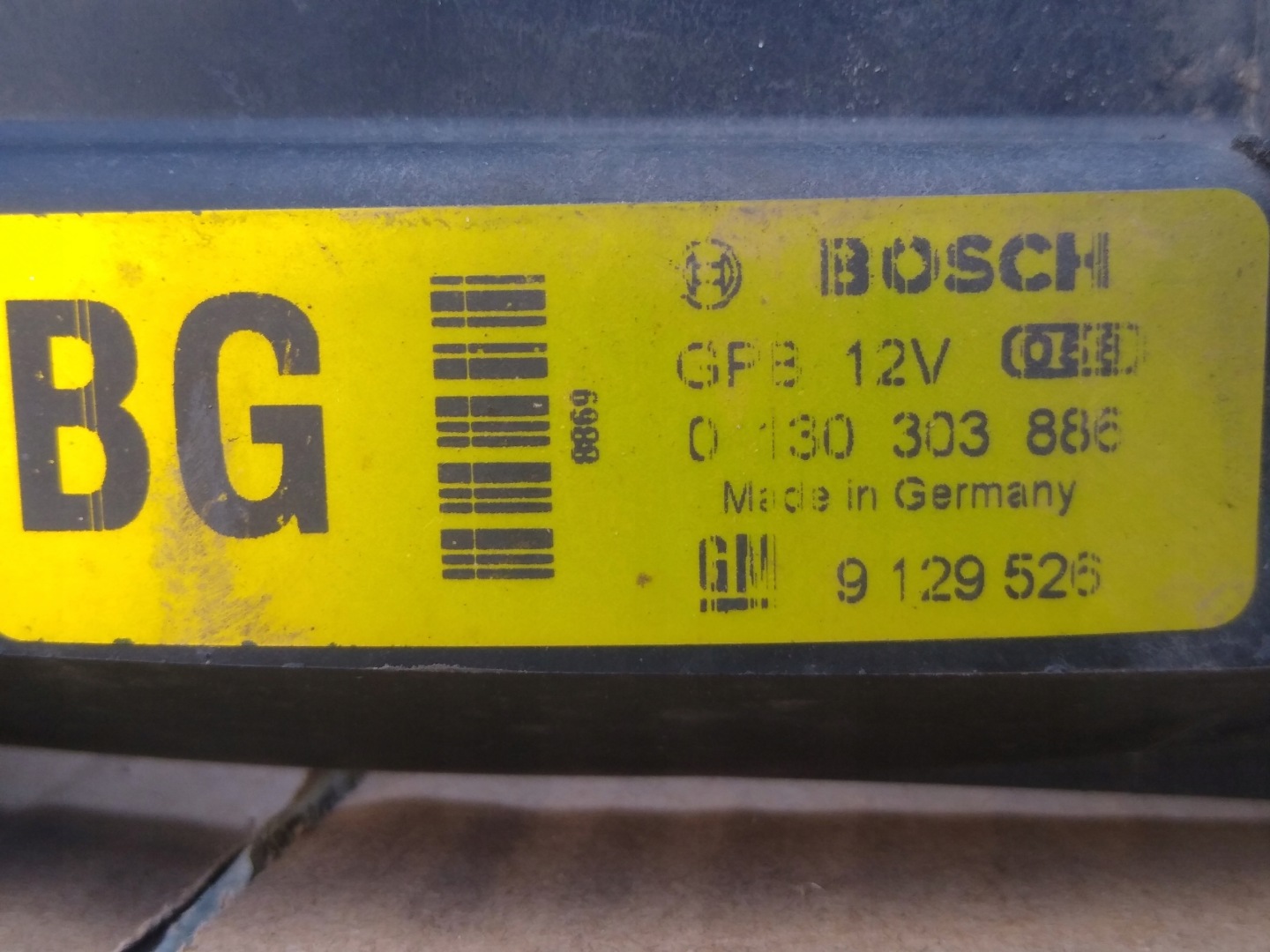 ventilátor chladiče 0130303886 OPEL ASTRA ZAFIRA