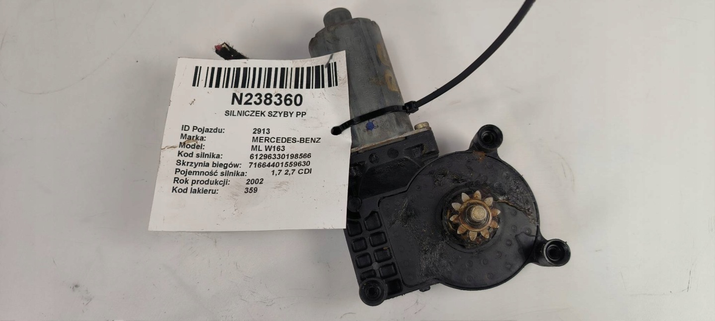 mini motor windows right front 990408-100 MERCEDES-BENZ ML W163