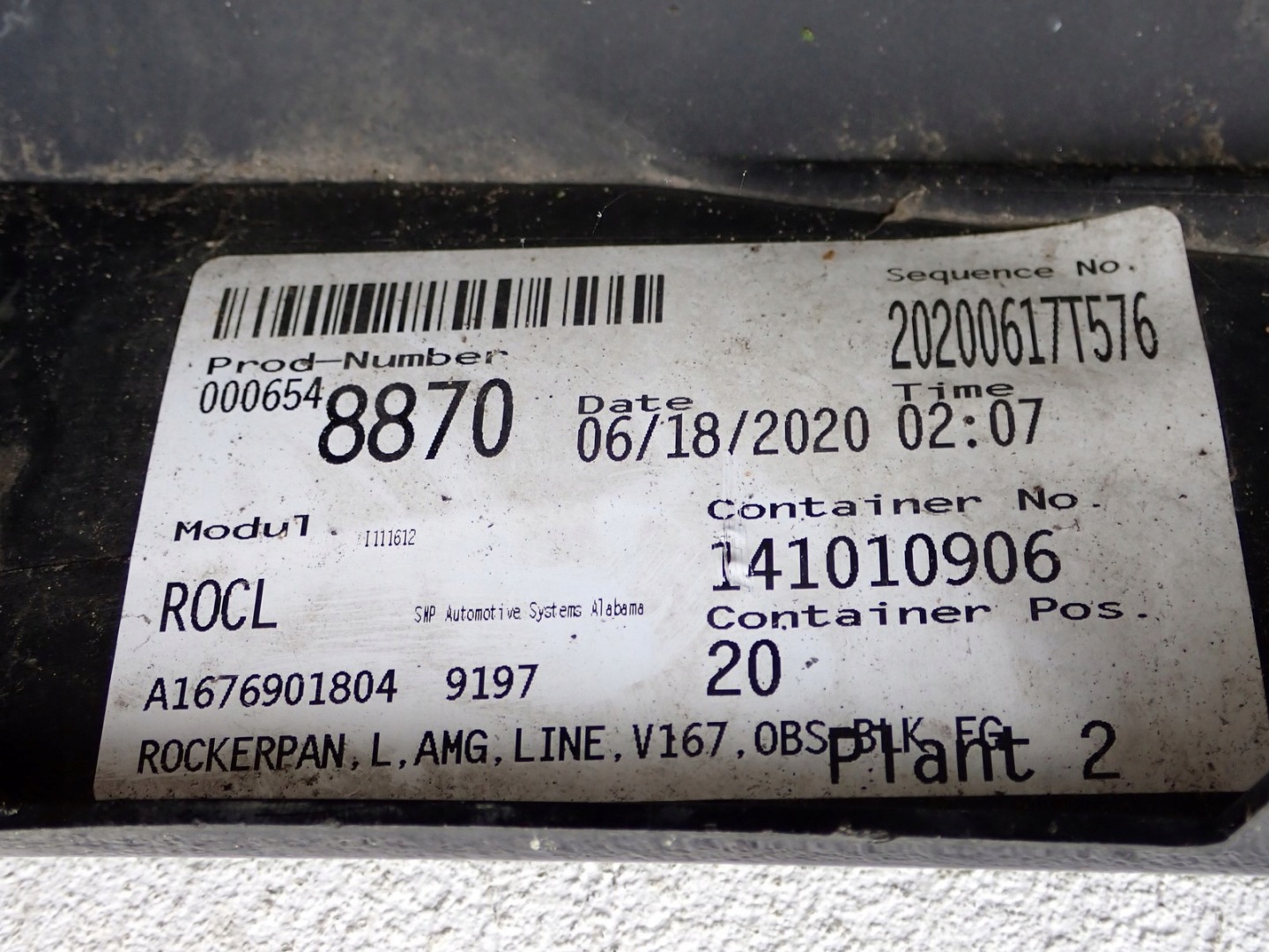 left moulding threshold MERCEDES GLE 167 AMG 2019- A1676901804