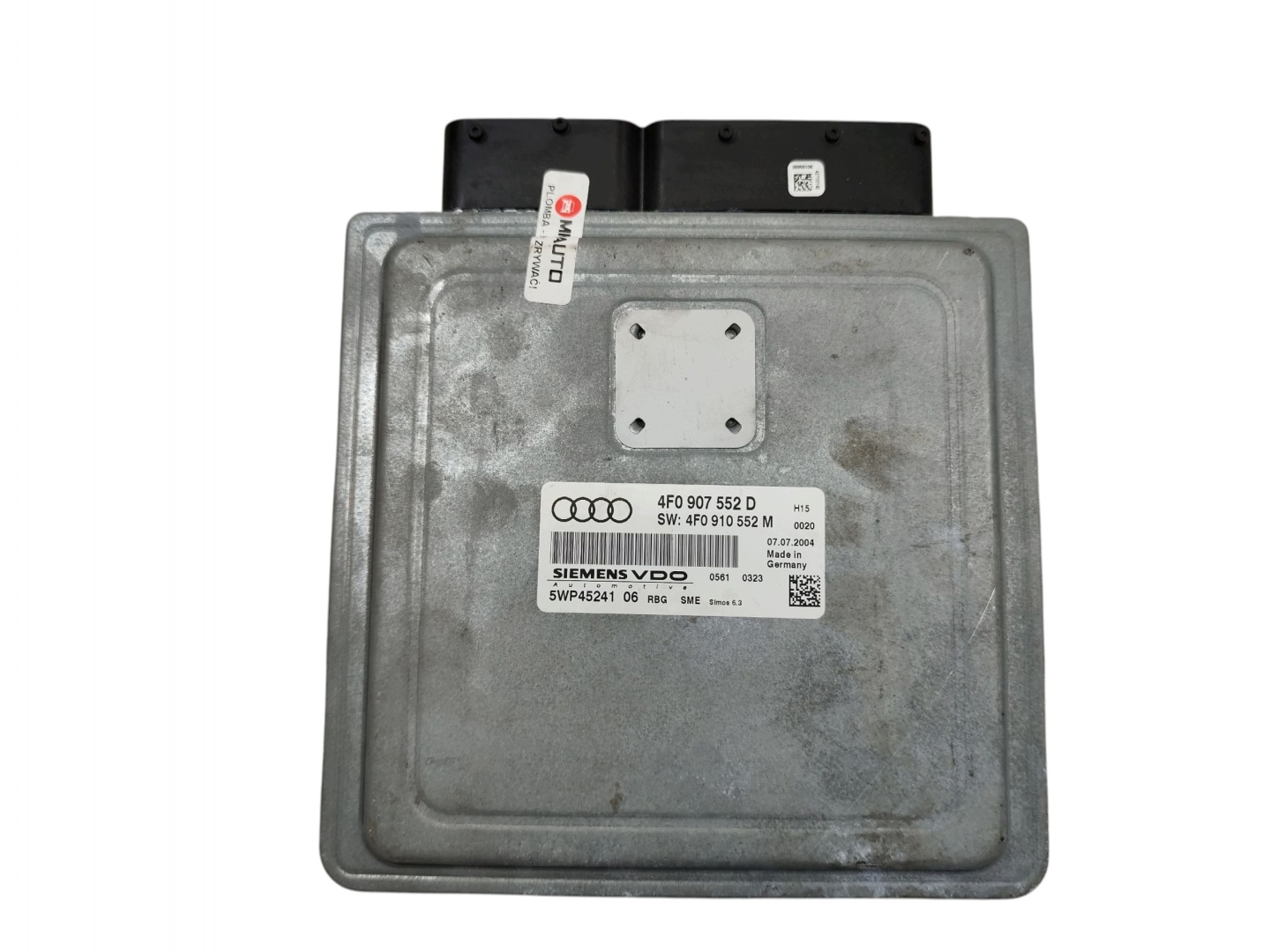 computer control unit of the engine AUDI A6 C6 2.4 V6 BDW 4F0907552D