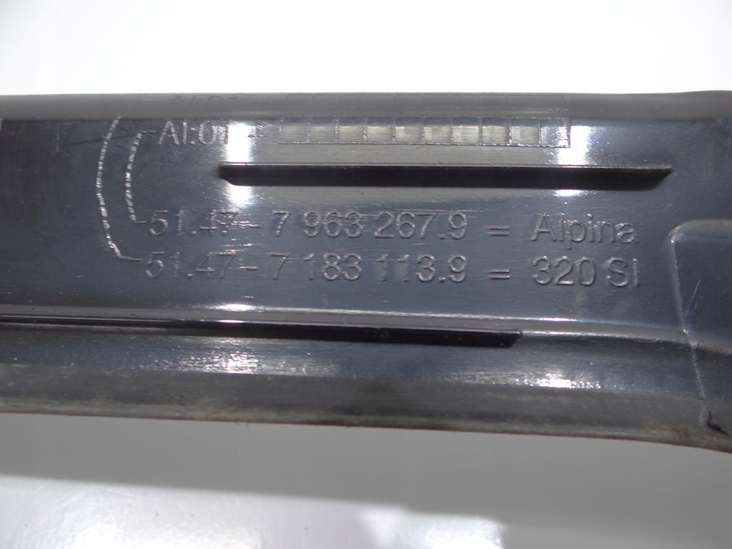 moulding cap threshold left rear part BMW E90 7907159