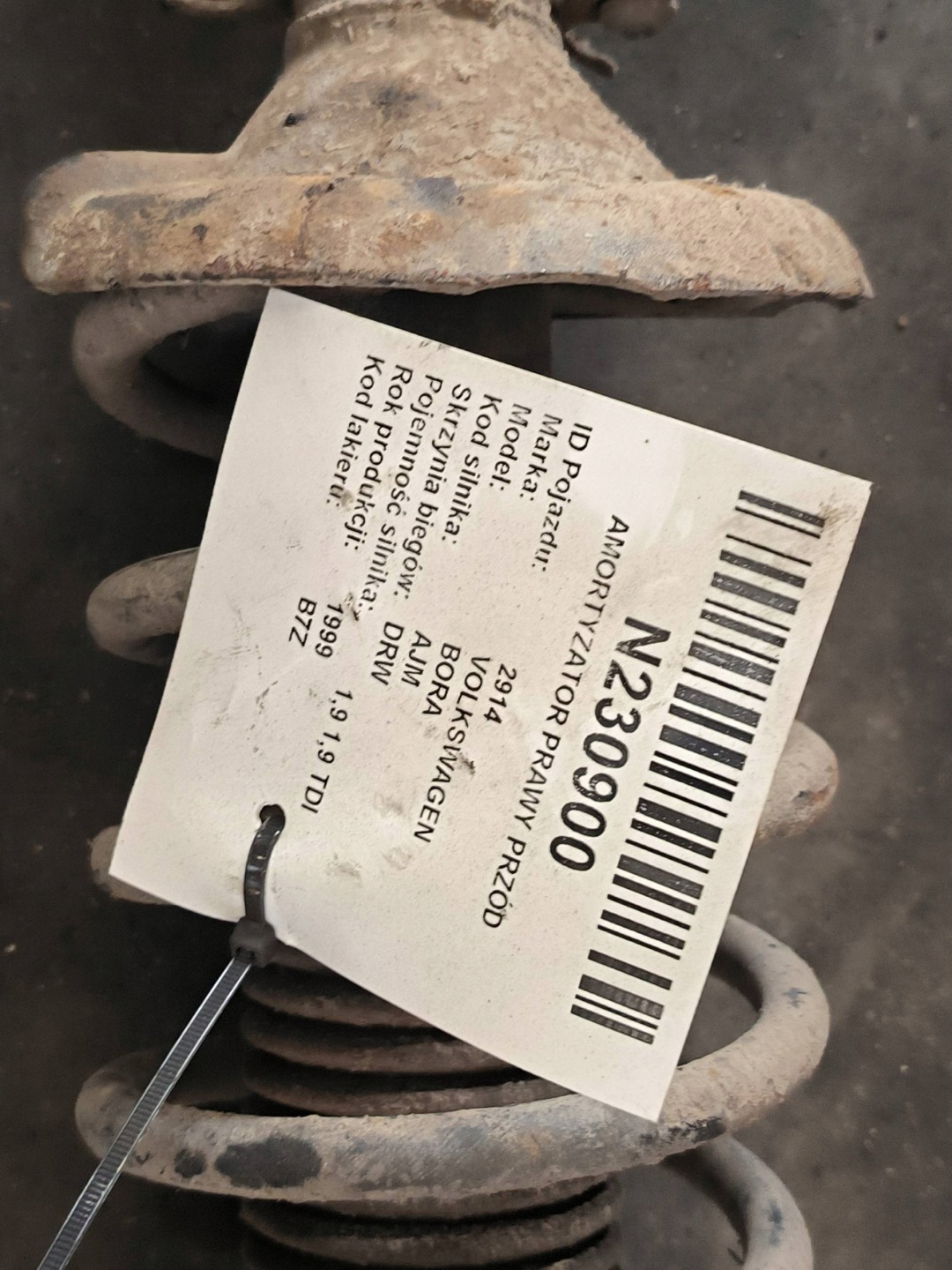 shock absorber right front VOLKSWAGEN BORA